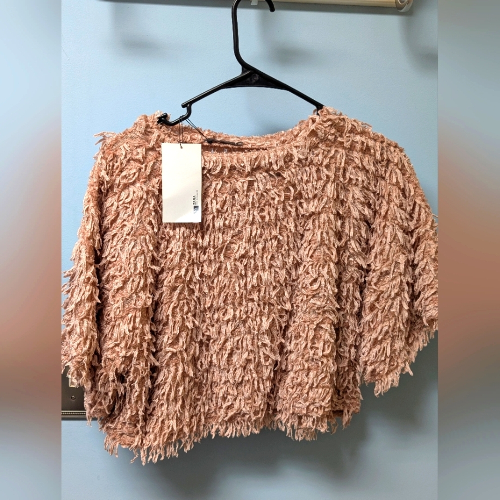 NWT Zara textured crop top
